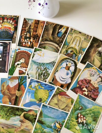 Набор открыток сказки Братьев Гримм «Золотой гусь»