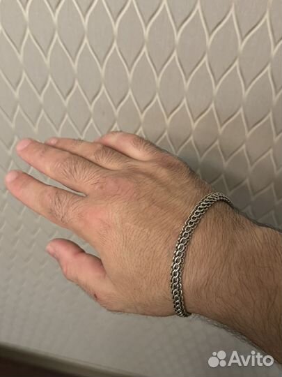 Серебряный браслет мужской 925