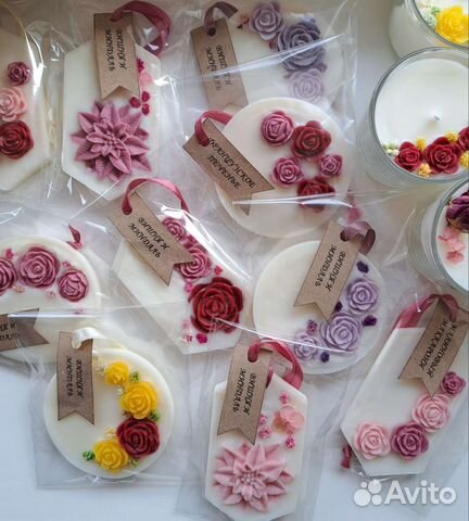 Свечи и саше в подарок гостям на свадьбе