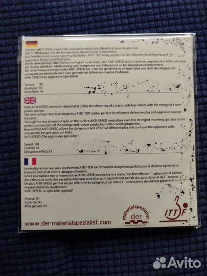 Накладка для ракетки н/тенниса anti speed