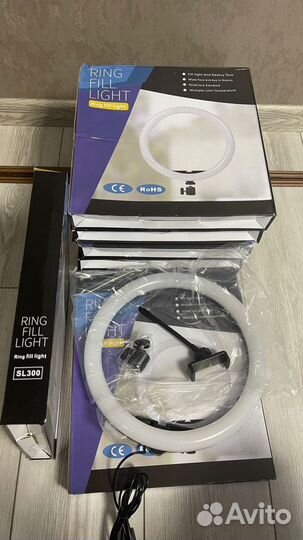Кольцевая лампа 30 см новая