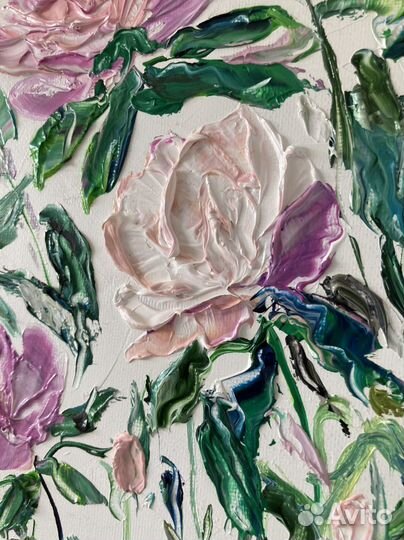 Картина маслом на холсте 30 на 40 «Нежное утро»