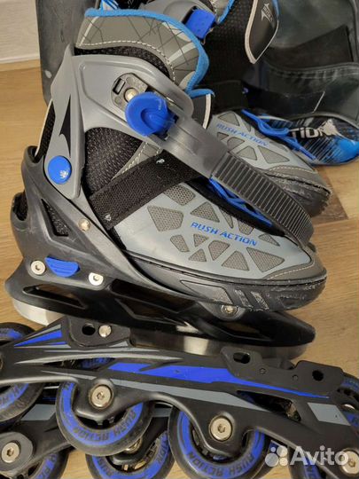Ролики + коньки р.33-36 раздвижные