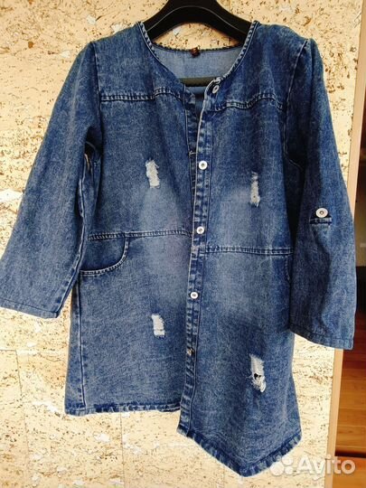 Женская джинсовка большого размера 54-56-58