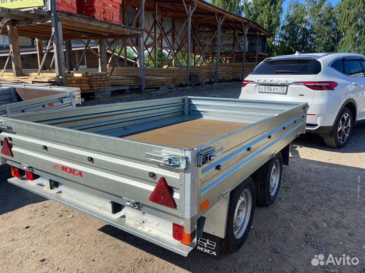 Прицеп двухосный 37.001.Для широких,длинных грузов