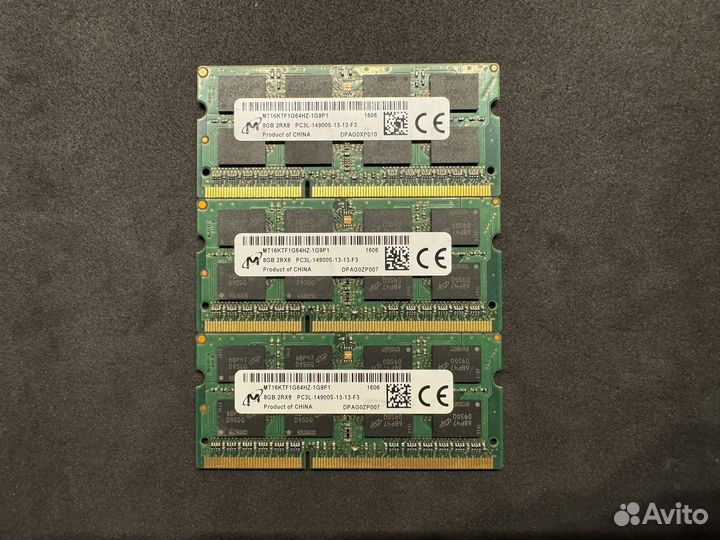 Micron DDR3L 8Gb 1866MHz SO-dimm Память