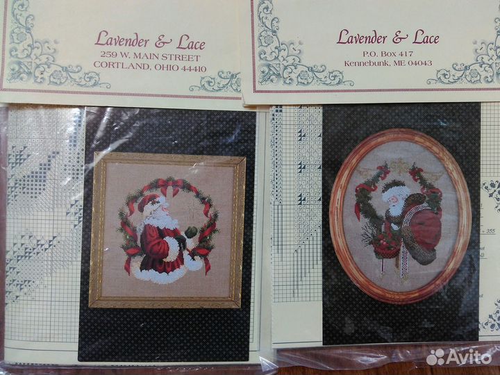 Lavender & lace Christmas. схемы для вышивания