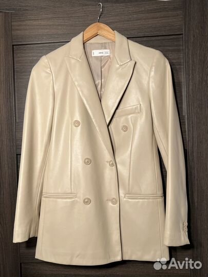 Пиджак Mango экокожа