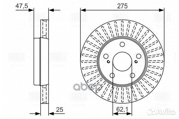 Диск торм. для а/м Toyota Mark II/Chaser/Cresta