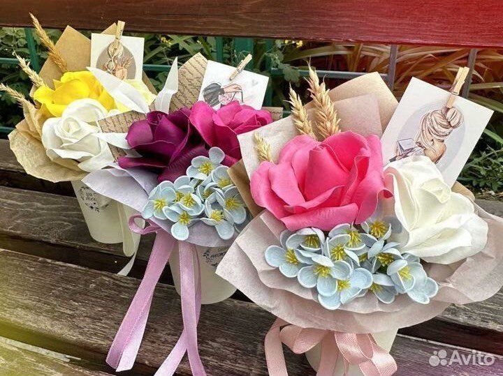 Букет из мыльных цветов к 1 сентября