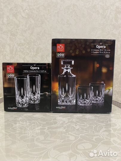 Наборы для напитков, хрусталь, новые