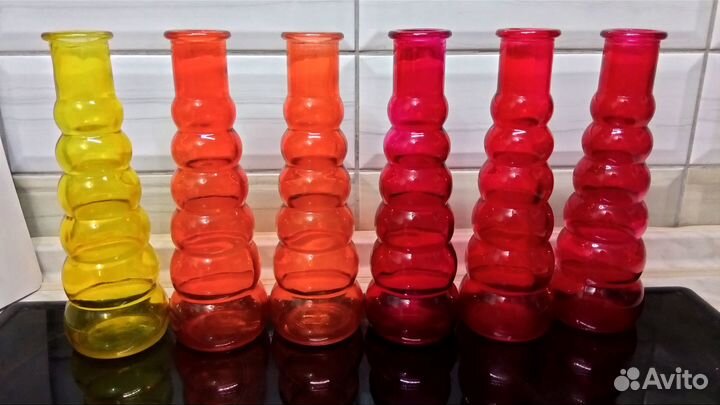 Бутылки, вазы Икея Hoff и другие разноцветные