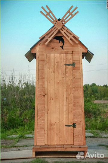 Дачный туалет с декором и установкой ETV