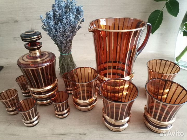 Набор Фужеры, рюмки из богемского стекла