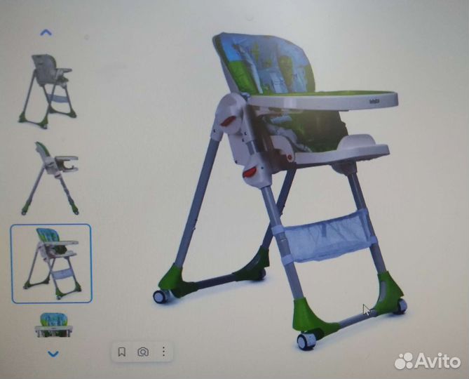 Стул для кормления babyton tasty green