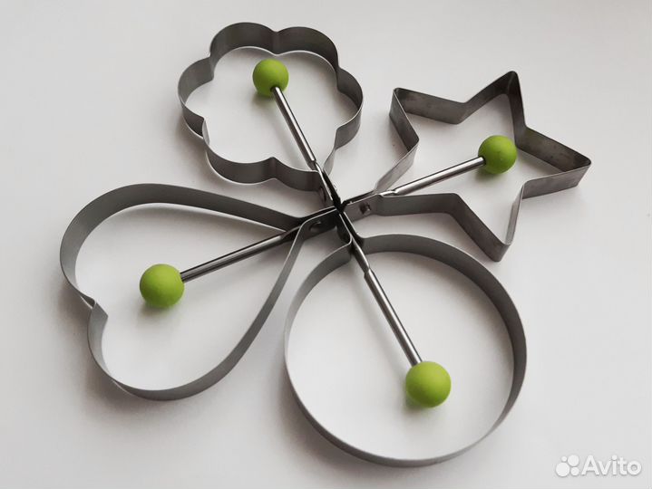 Формы металлические 4 шт для яичницы выпечки