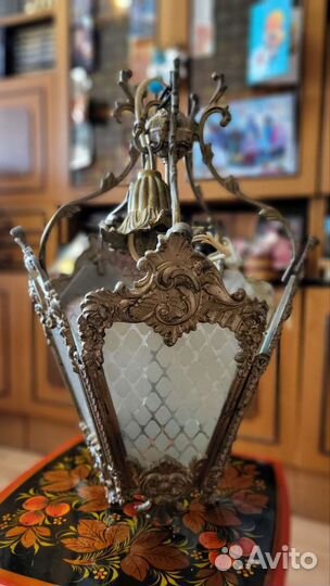 Бронзовый фонарь, люстра СССР