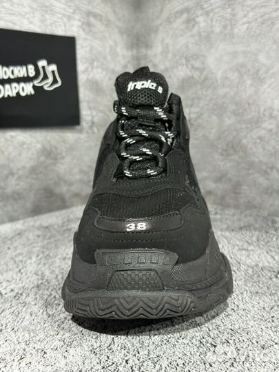 Женские кроссовки Balenciaga Triple S Black new