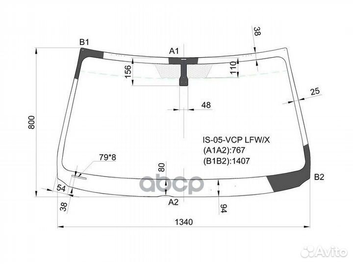 Стекло лобовое Lexus IS 05-16 IS-05-VCP LFW/X XYG