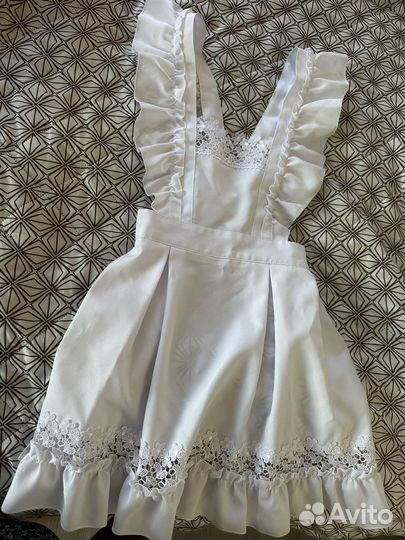 Белый школьный фартук 134