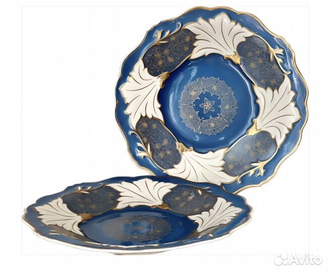 Блюдо фарфоровое Weimar гдр кленовый лист