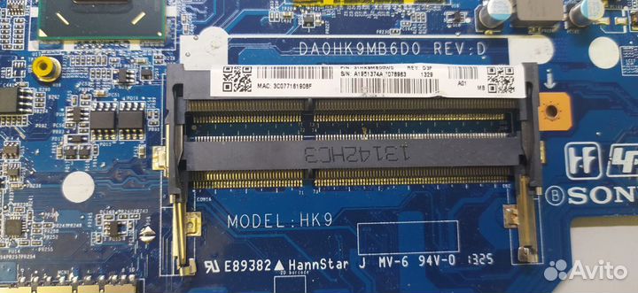 Материнская плата DA0HK9MBD0 Sony SVF152C29V