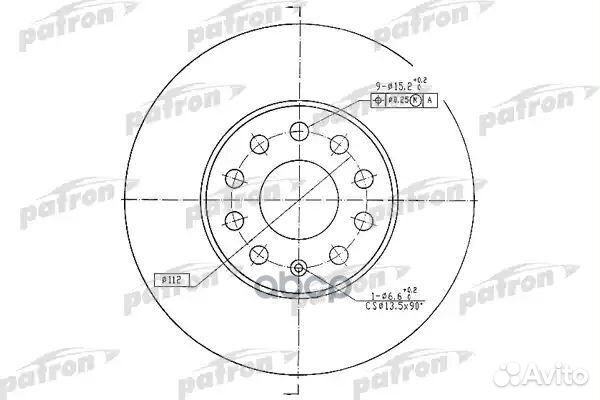 Диск тормозной передн audi: A3 03, A3 Sportbac