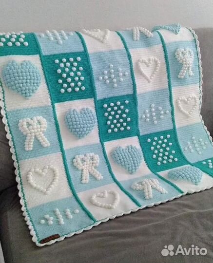 Детский вязаный плед