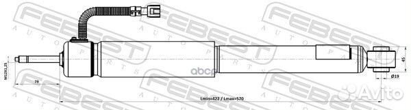 Амортизатор газовый зад 01110007R Febest