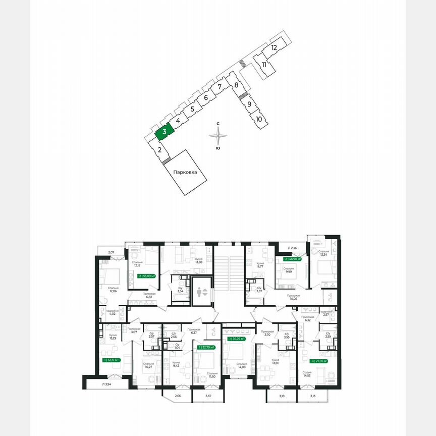 1-к. квартира, 36,1 м², 6/8 эт.