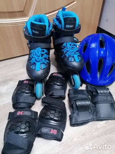 Роликовые коньки детские с защитой