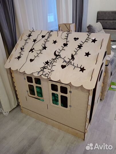 Детский игровой деревянный домик