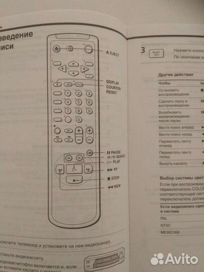 Пульт для видеомагнитофона