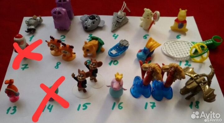 Игрушки из Киндер сюрприза, Чупа Чупс и др