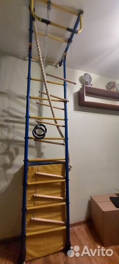 Детская шведская стенка с турником бу