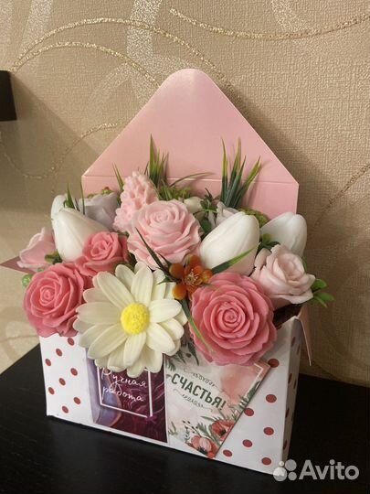 Букет из мыльных цветов