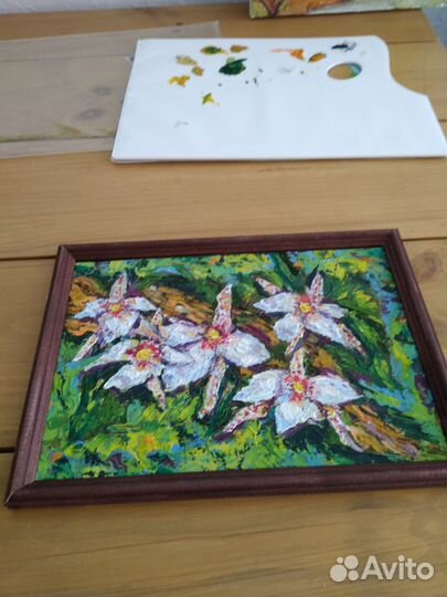 Картина маслом цветы