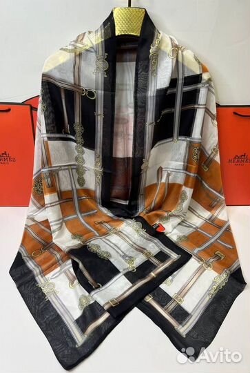 Шифоновый палантин hermes