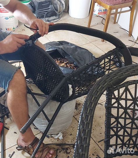 Ремонт мебели из ротанга