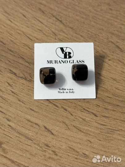 Сережки из муранского стекла