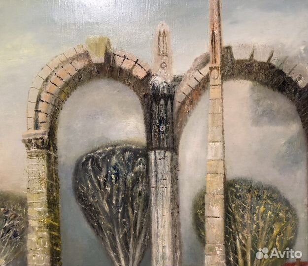 Картина маслом на холсте. Пейзаж. Город