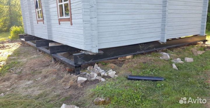 Замена венцов Ремонт полов Подъём домов