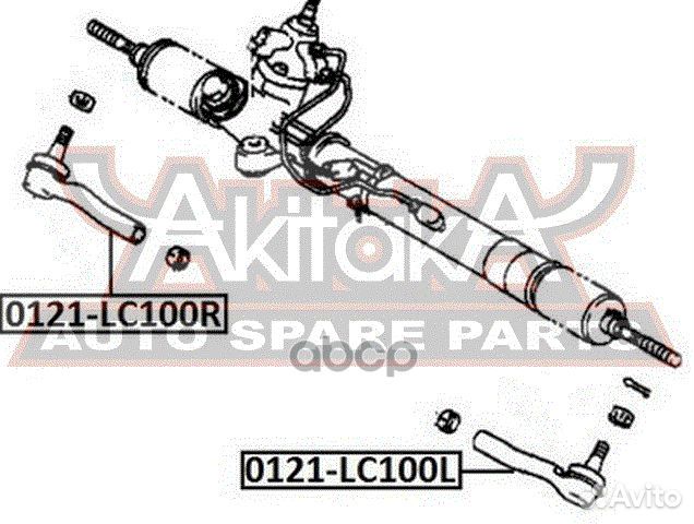 Наконечник рулевой правый 0121LC100R asva