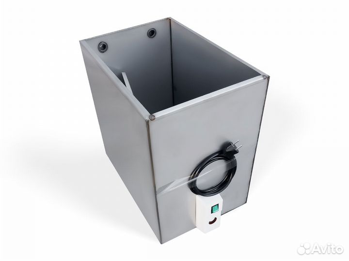 Бак из нержавейки для душа с уровнем и термометром