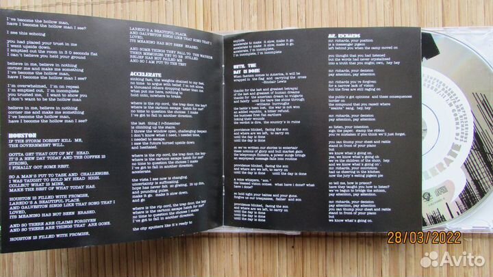 CD R.E.M. - Accelerate (Буклет) U.S.A