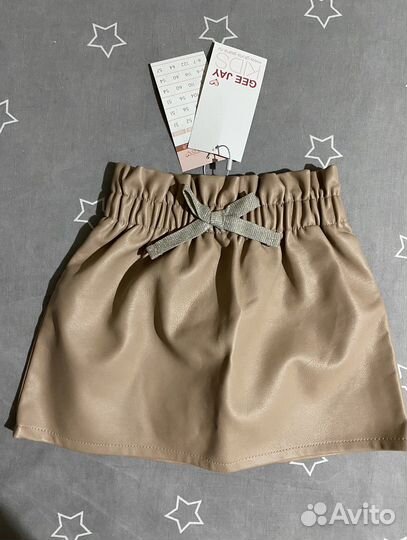 Юбка кожаная для девочки 98 (2-3 года) новая