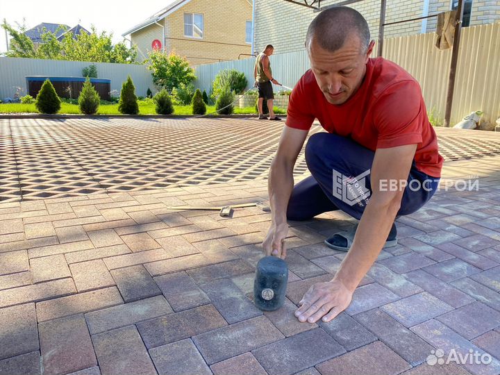 Тротуарная плитка, брусчатка, бордюры