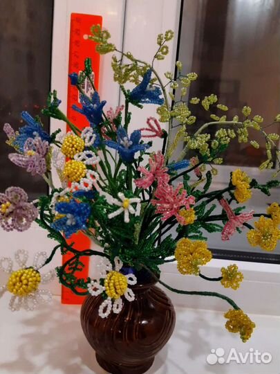 Букет цветов из бисера