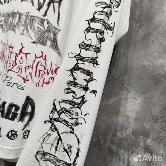 Белый лонгслив Balenciaga женский