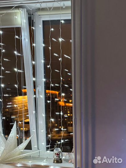 Гирлянда штора 3 шт 3х3 теплые, 2х2 холодная